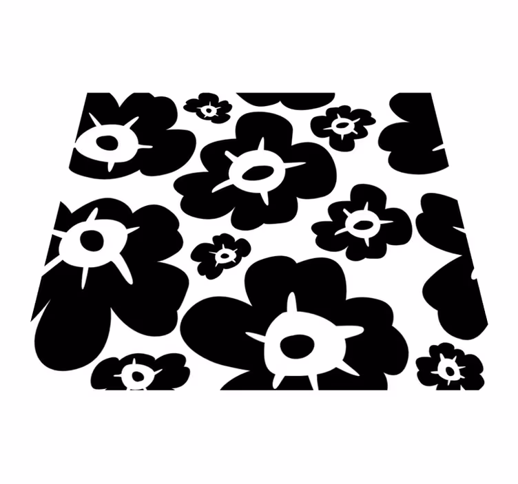 Vinyl tapijt slaapkamer zwarte papaver - TenStickers