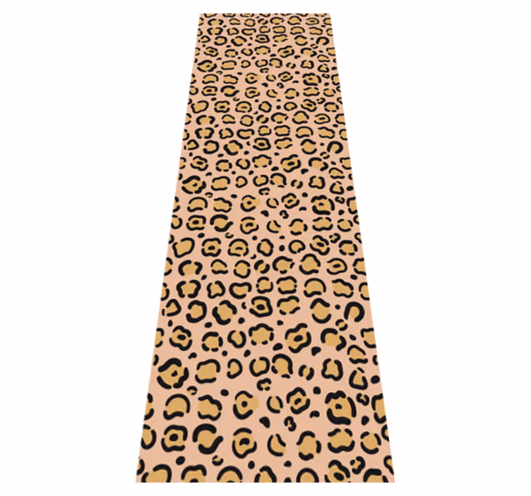 Vinyl vloerkleed dierenprint luipaard pastelkleuren - TenStickers