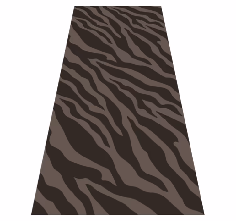 Vinyl vloerkleed dierenprint donkere zebraprint - TenStickers