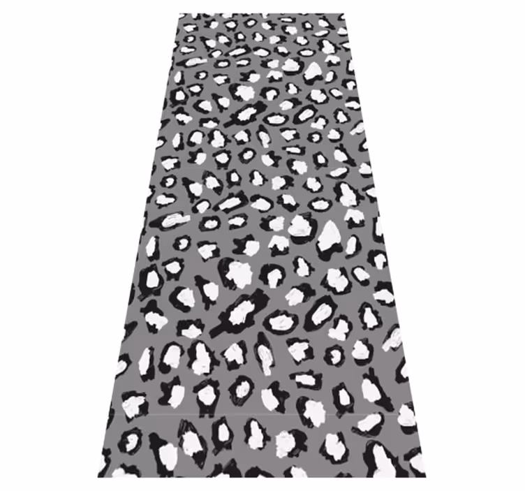 Vinyl vloerkleed dierenprint grijs en wit luipaard - TenStickers
