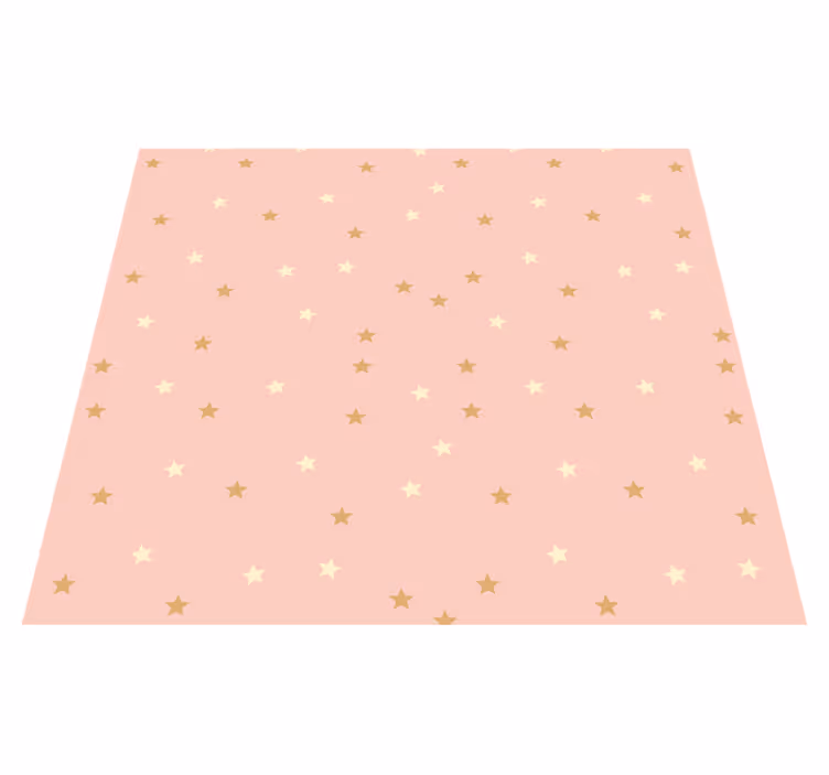 Vinyl tapijt sterren kleine gouden sterren op roze - TenStickers