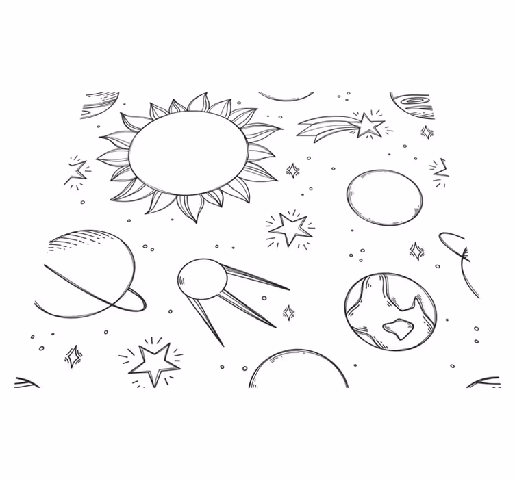 Vinyl tapijt sterren voor kinderen - TenStickers