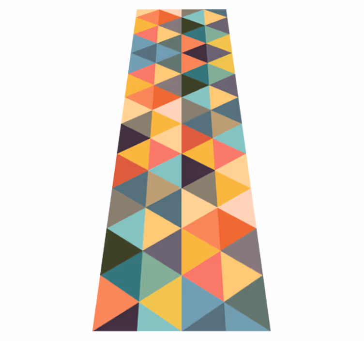 Vinyl tapijt geometrisch multicolor geometrische patronen - TenStickers