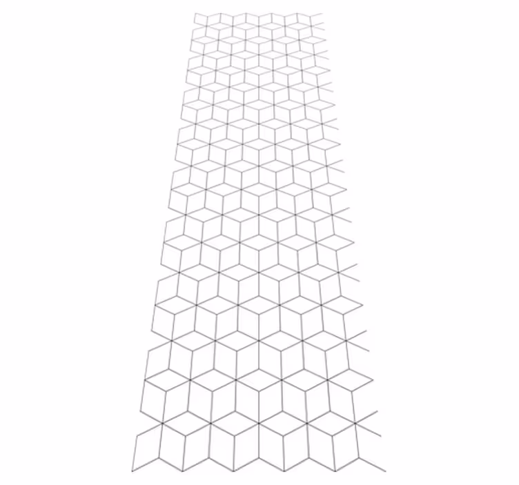 Vinyl tapijt geometrisch cubes patroon - TenStickers