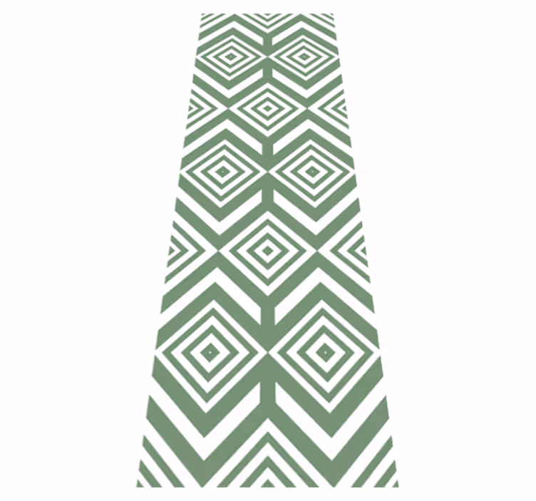 Vinyl tapijt geometrisch groene ruiten - TenStickers