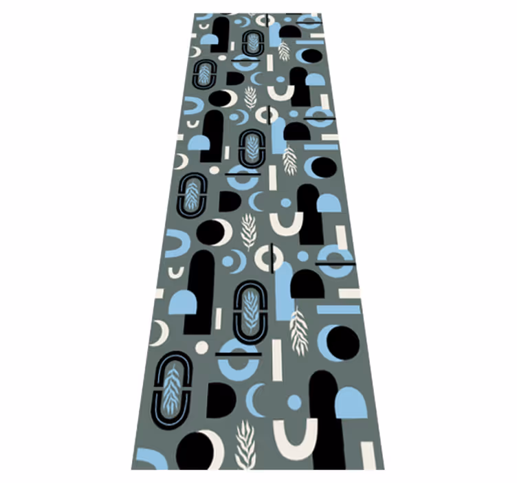 Vinyl tapijt geometrisch abstracte vormen achtergrond - TenStickers
