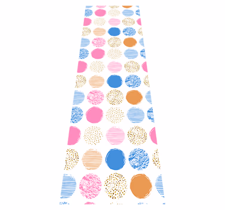 Vinyl tapijt geometrisch gekleurd stippenpatroon - TenStickers
