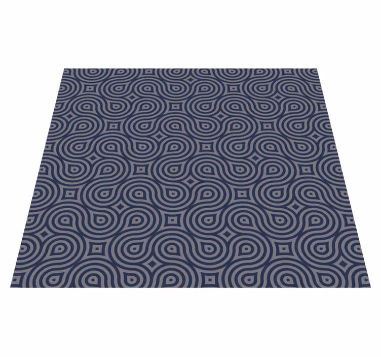 Vinyl tapijt geometrisch blauwe vormen - TenStickers