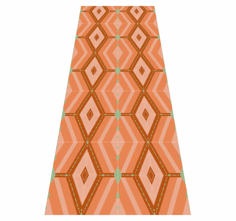 Vinyl tapijt geometrisch 30s herfsttinten geometrisch - TenStickers