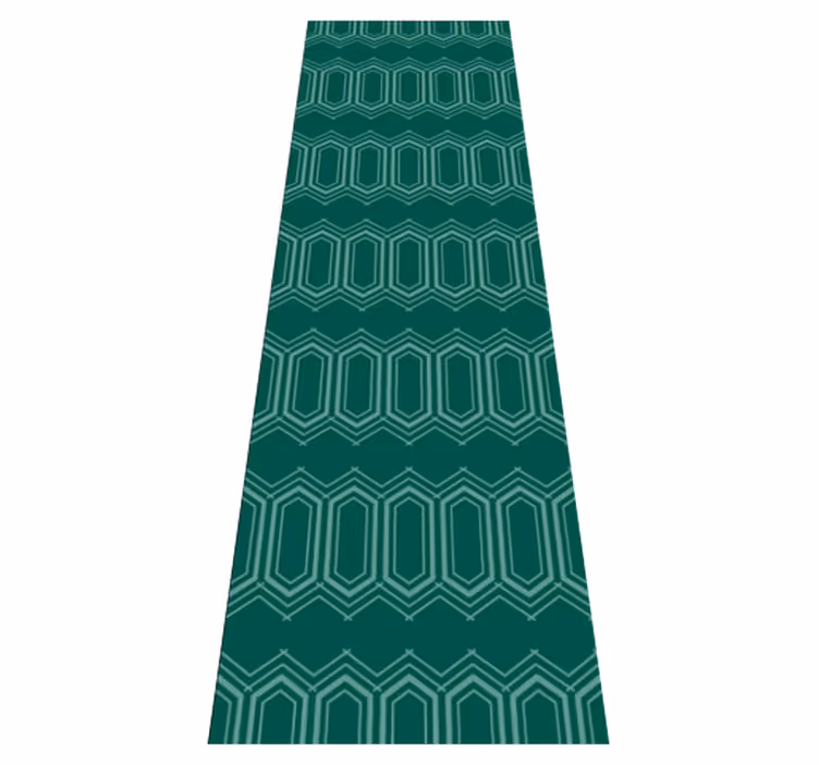 Vinyl tapijt geometrisch groen cirkelpatroon - TenStickers