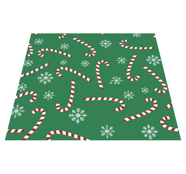 Vinyl tapijt kerstmis snoep kerstmis - TenStickers