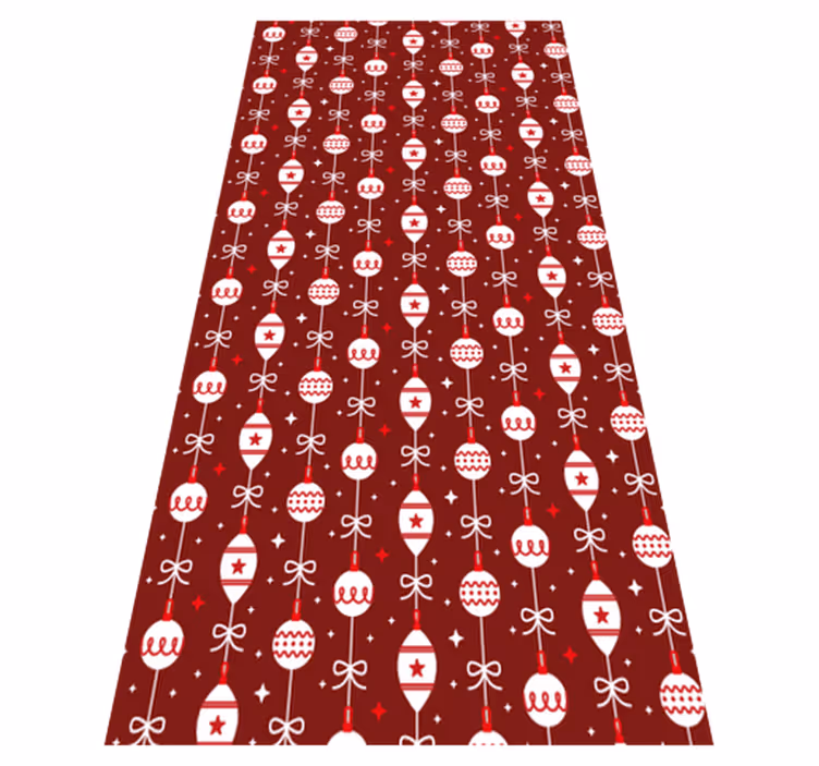 Vinyl tapijt kerstmis kerstballen - TenStickers