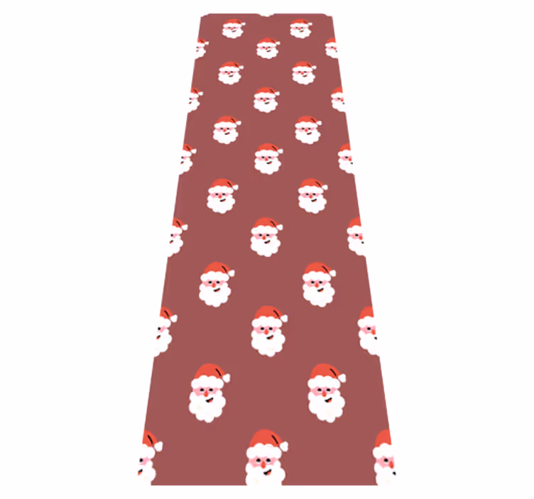 Vinyl tapijt kerstmis rode patroon van de kerstman - TenStickers