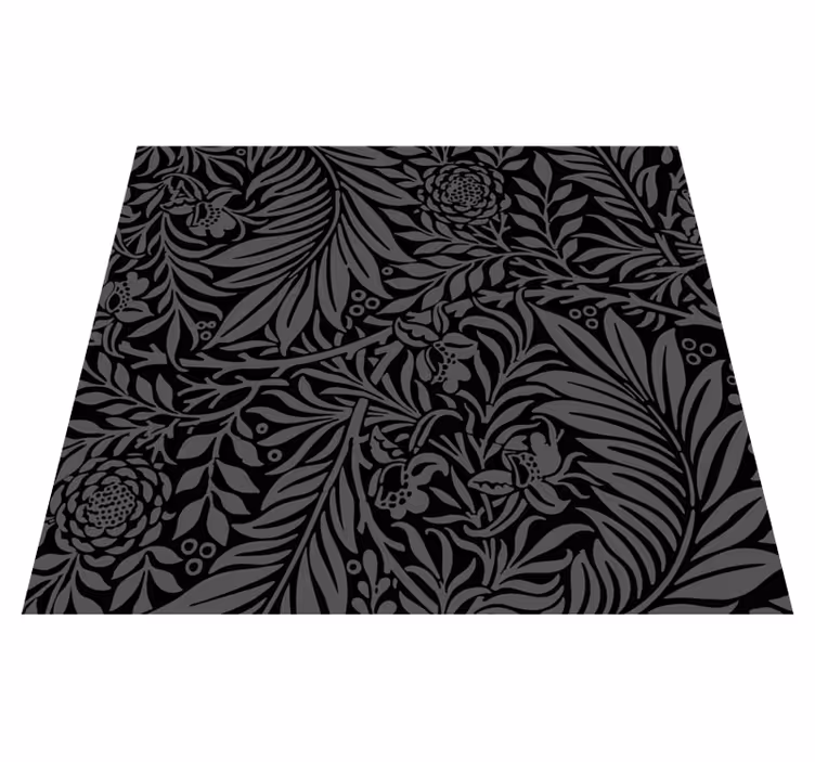 Vinyl tapijt slaapkamer zwarte abstracte patronen halloween - TenStickers