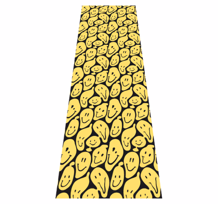 Vinyl tapijt slaapkamer graffiti smiley gezichten - TenStickers