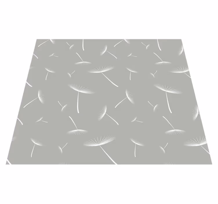 Vinyl tapijt slaapkamer grijs bloemetjes lichter - TenStickers