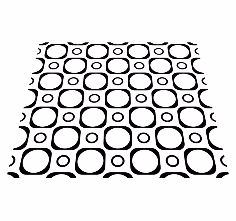 Vinyl tapijt slaapkamer zwart-witte tegels - TenStickers