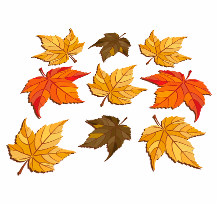 Vinyl tapijt natuur herfstbladeren - TenStickers