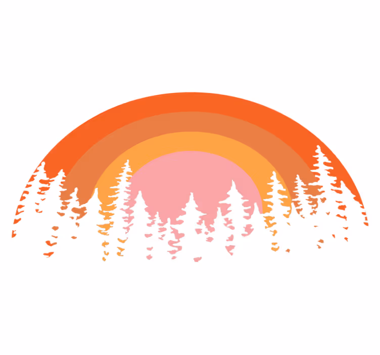 Vinyl tapijt natuur vintage zon - TenStickers