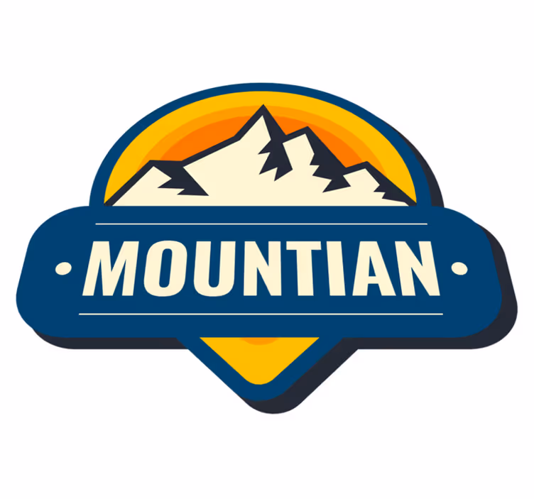 Vinyl tapijt natuur motorhome bergverkenners logo - TenStickers