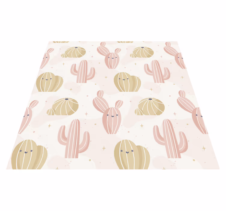 Vinyl tapijt natuur schattig cactus patroon - TenStickers