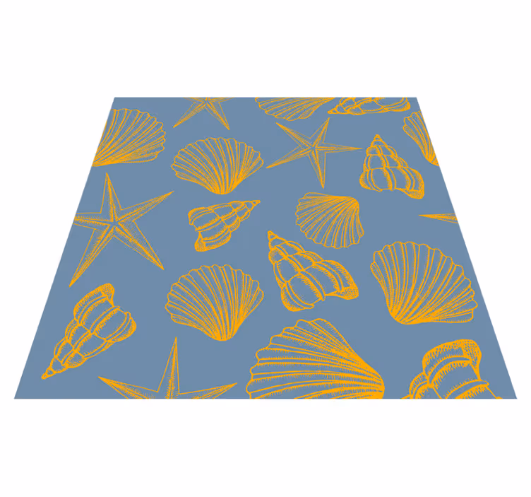 Vinyl tapijt natuur zeesterren en schelpen - TenStickers
