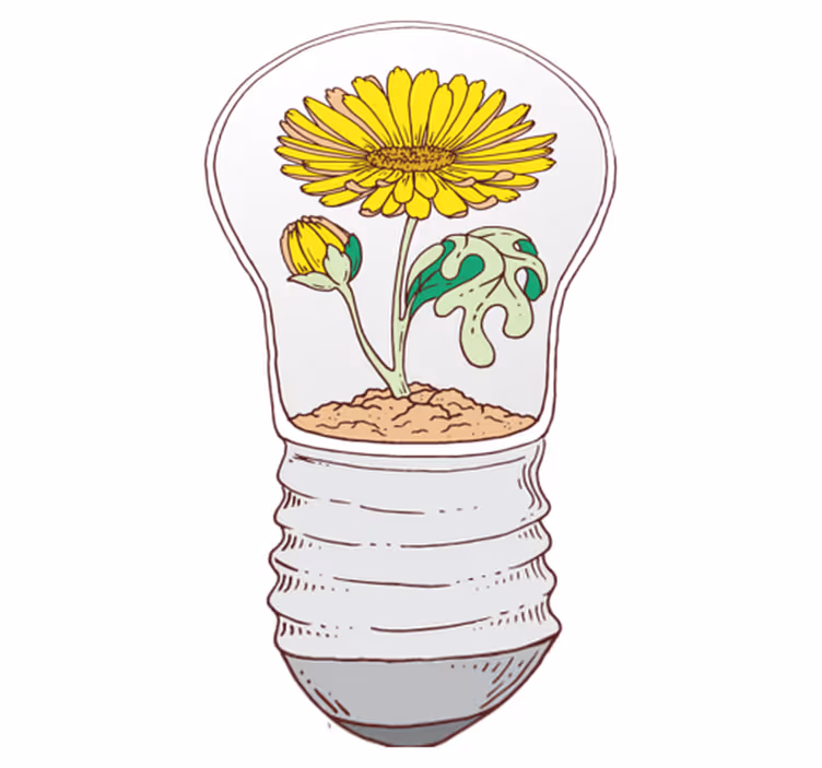 Vinyl tapijt natuur blooming light bulb - TenStickers