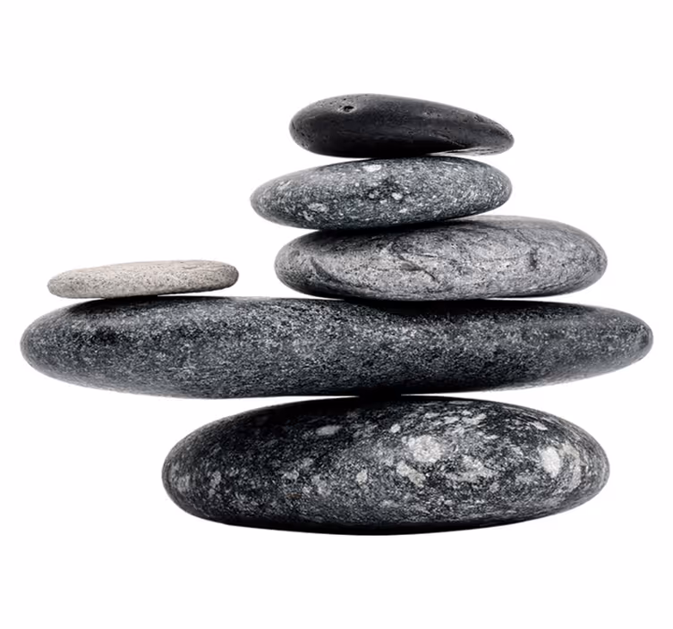 Vinyl tapijt natuur stacked pebbles arrangement - TenStickers