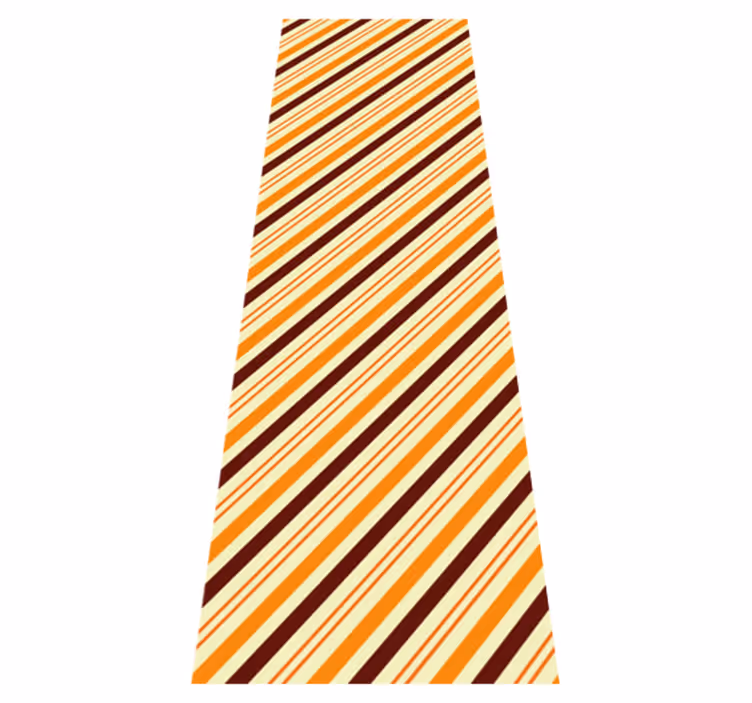 Vinyl tapijt slaapkamer retro oranje en bruine patroon - TenStickers