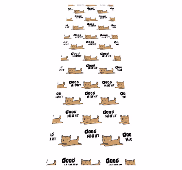 Vinyl tapijt slaapkamer schattige hond slaapt - TenStickers