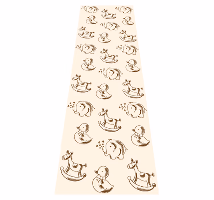 Vinyl tapijt slaapkamer schattig ontwerp olifant eend paard - TenStickers