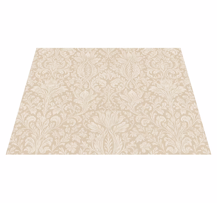 Vinyl tapijt slaapkamer classic beige bloemig - TenStickers