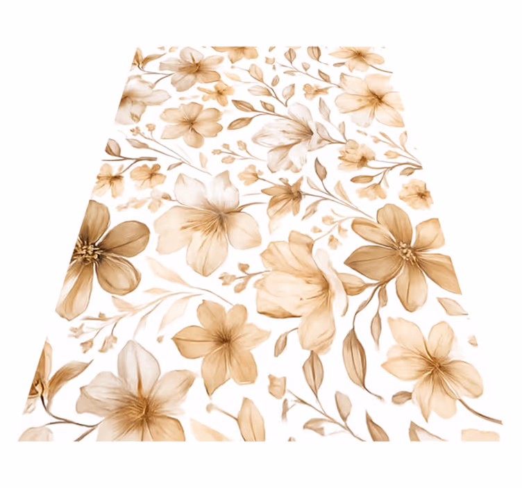 Vinyl tapijt slaapkamer realistisch bloemdesign - TenStickers