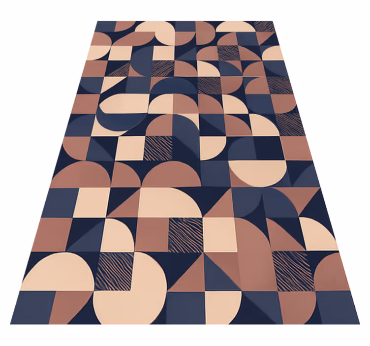 Vinyl tapijt slaapkamer abstract paars geometrisch ontwerp - TenStickers