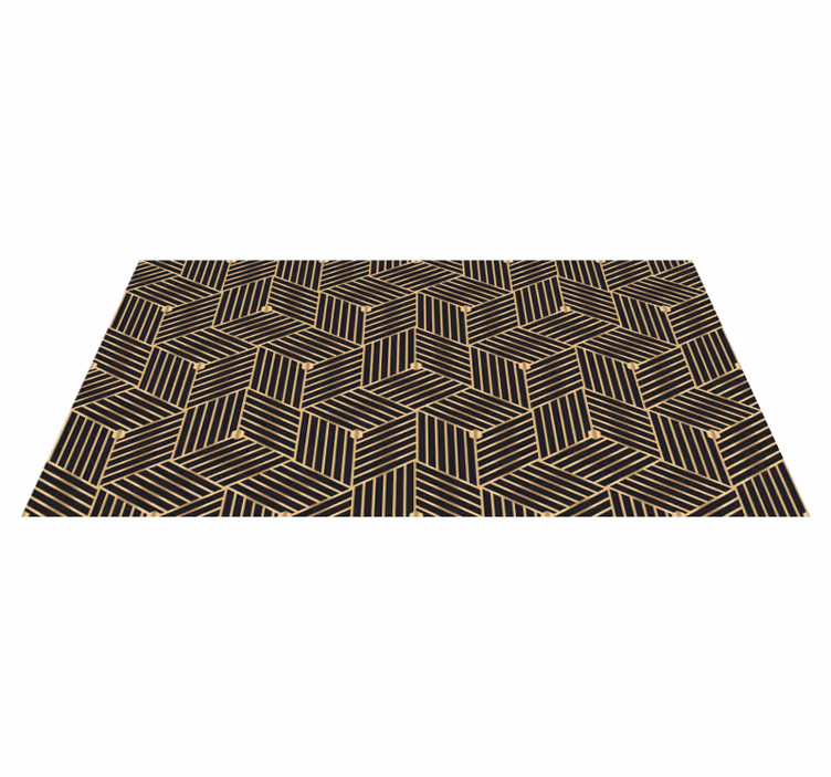 Vinyl tapijt geometrisch gouden deco patroon - TenStickers
