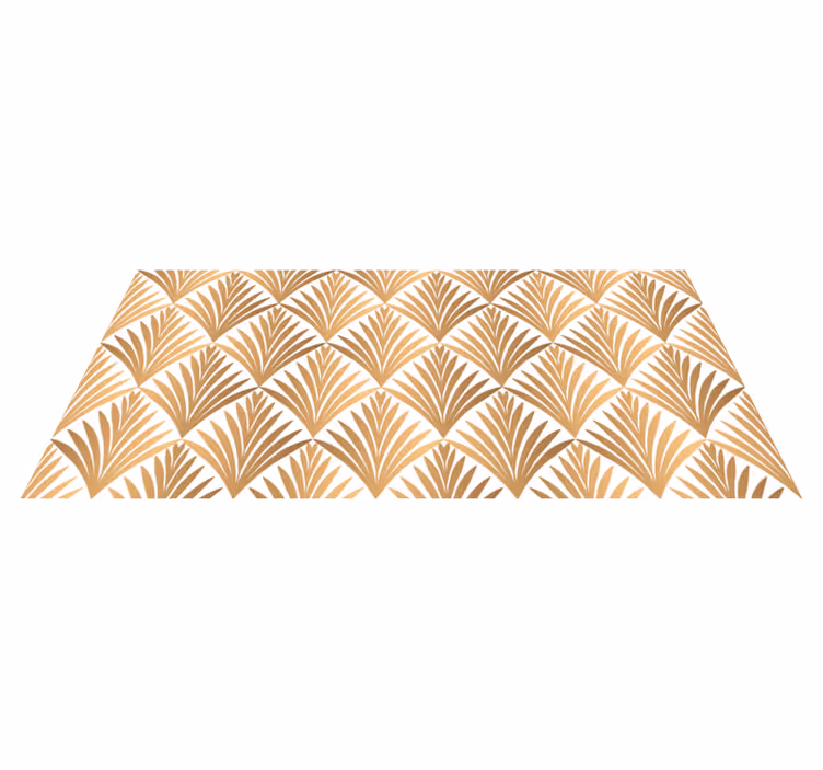 Vinyl tapijt geometrisch blad geometrisch - TenStickers