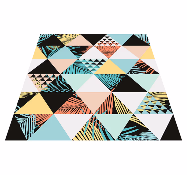 Vinyl tapijt geometrisch jungle driehoeken - TenStickers