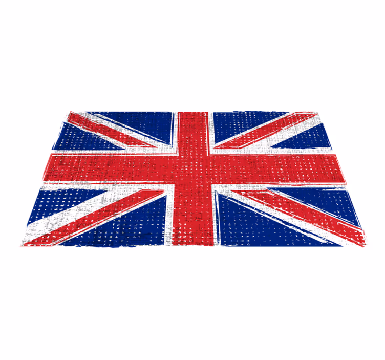 Vinyl tapijt geometrisch uk grunge vlag - TenStickers