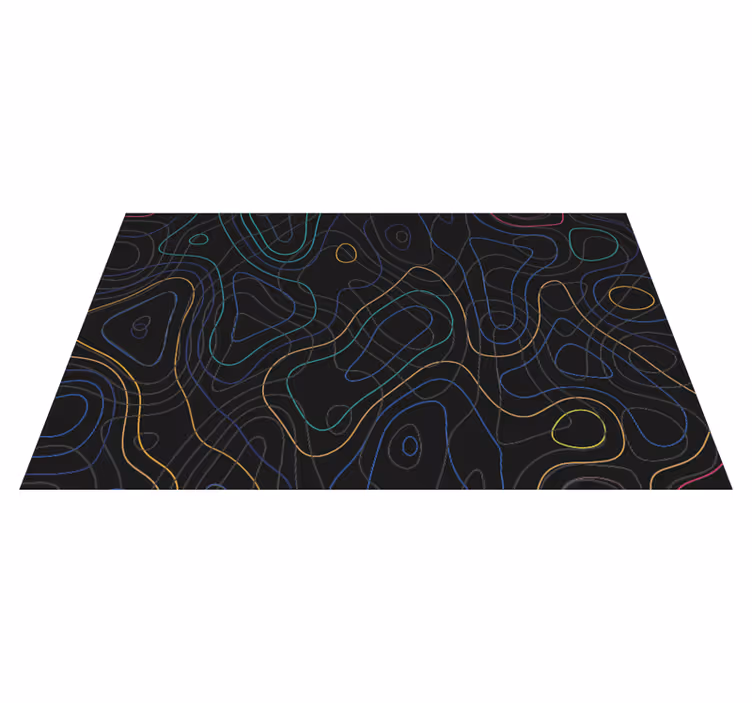 Vinyl tapijt geometrisch in multikleurige vormen - TenStickers