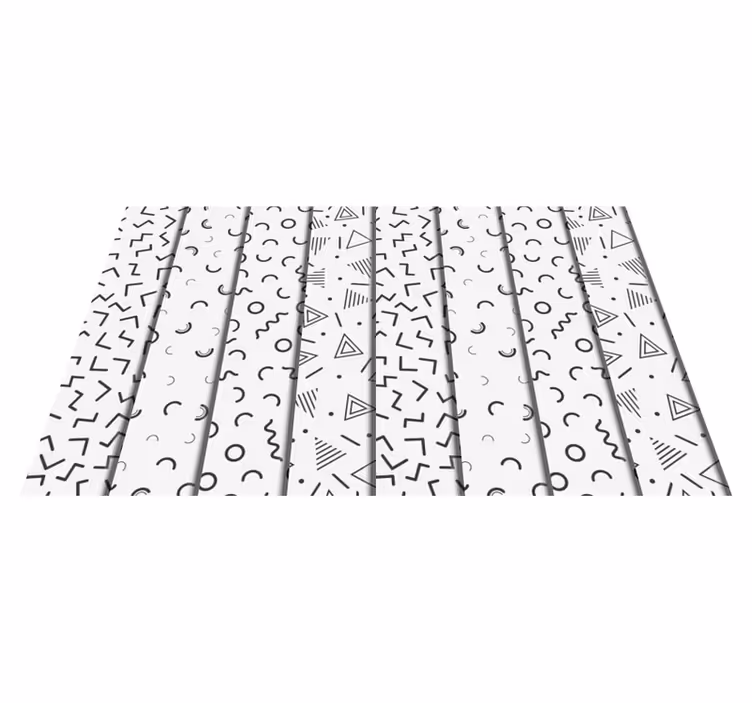 Vinyl tapijt geometrisch retro geometrische vormen - TenStickers