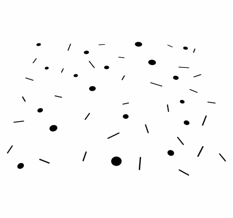 Vinyl tapijt geometrisch cirkels en lijnen confetti - TenStickers