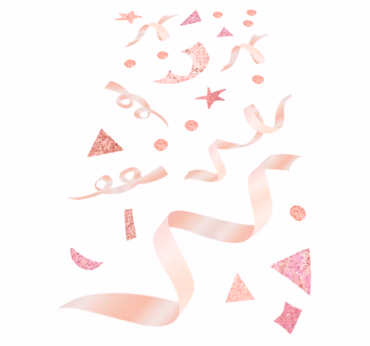 Vinyl tapijt geometrisch lichtroze confetti - TenStickers