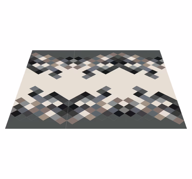 Vinyl tapijt geometrisch kleurenschema blokken - TenStickers