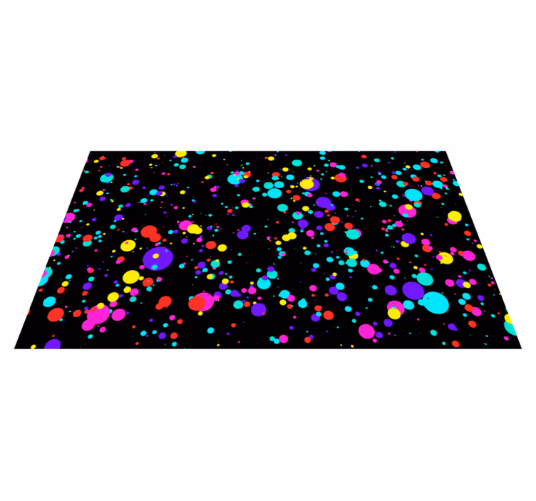 Vinyl tapijt geometrisch kleurrijk bubbels patroon - TenStickers