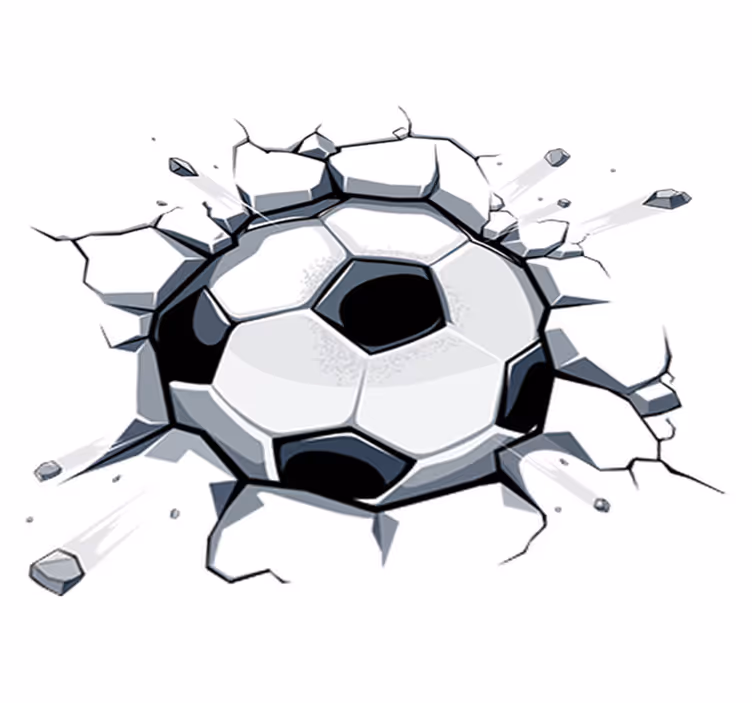 Vinyl tapijt kind 3d voetbalbal - TenStickers