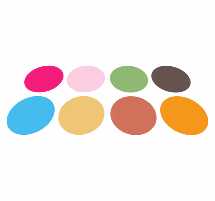 Vinyl tapijt kind gekleurde cirkelstickers - TenStickers