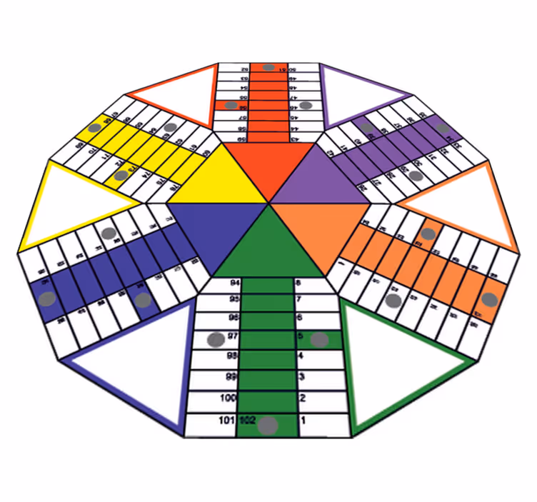 Vinyl tapijt kind geometrisch parchis bordkleefsel - TenStickers