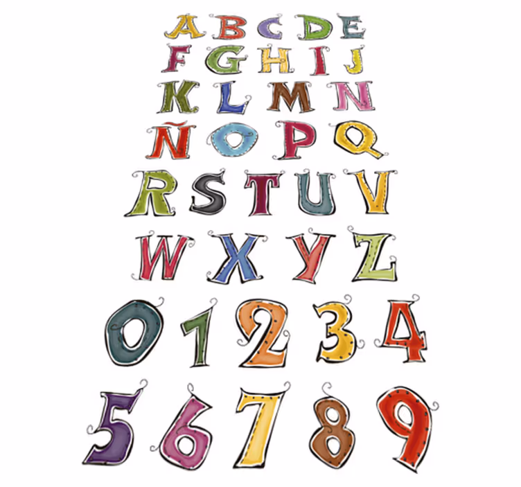 Vinyl tapijt kind compleet spaans alfabet - TenStickers