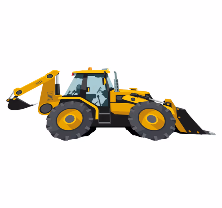 Vinyl tapijt kind realistisch tractor - TenStickers