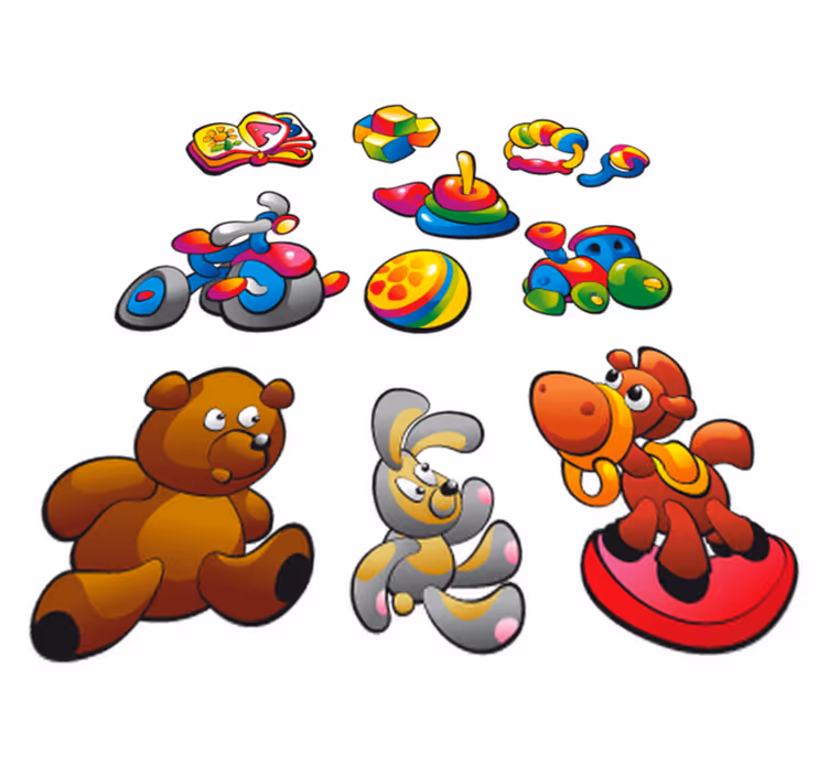 Vinyl tapijt kind sticker speelgoedcollectie - TenStickers